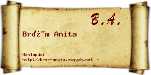 Brém Anita névjegykártya